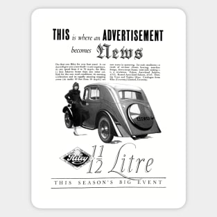 RILEY 1 1/2 LITRE - advert Sticker